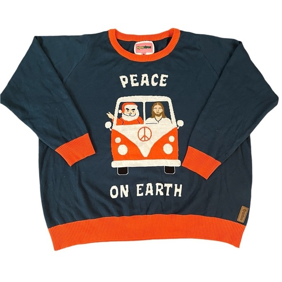 Tipsy Elves Men’s size XXL Santa and Jesus Christmas sweater - Picture 1 of 5